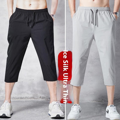 Cropped Pants Summer Thin Slim-fit Pants Men's Casual