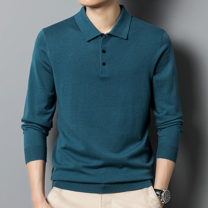 Woolen Sweater Men's Spring And Autumn Thin Solid Color