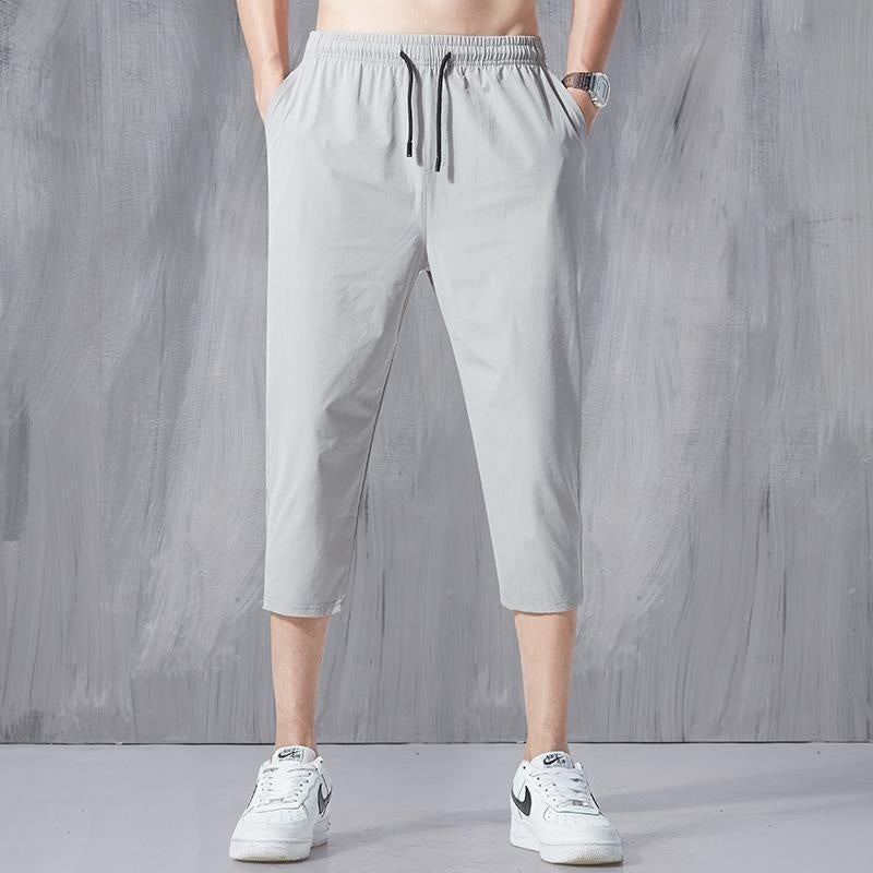 Cropped Pants Summer Thin Slim-fit Pants Men's Casual