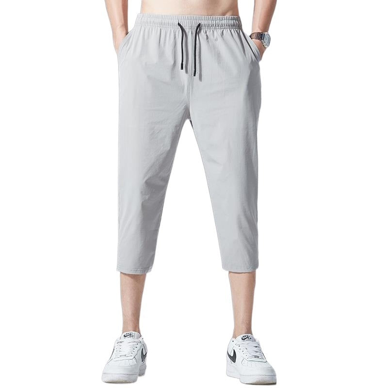 Cropped Pants Summer Thin Slim-fit Pants Men's Casual