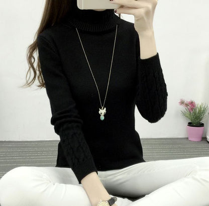 Women's Turtleneck Sweater Pullover Thickened